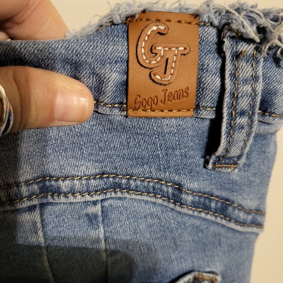 GOGO DISTRESSED SKINNY JEANS SZ 13 - Picture 5 of 7